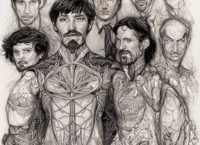 Image similar to a highly detailed anatomical portrait of stephen strange, james gurney, james jean