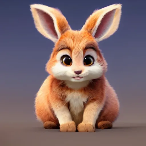 Prompt: portrait character design a young cute fluffy rabbit character, style of maple story and zootopia, 3 d animation demo reel, portrait studio lighting by jessica rossier and brian froud and gaston bussiere
