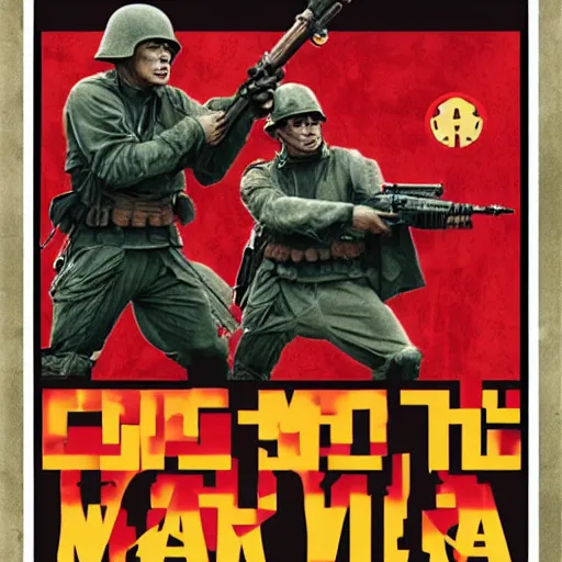 Image similar to vietnam war poster in star wars style