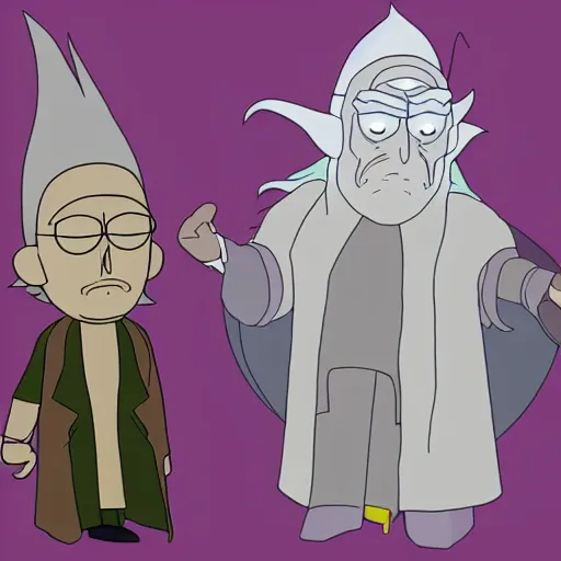 Image similar to gandalf in rick and morty.