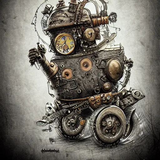 Image similar to machinarium, steampunk art, fantasy style, super high detail, super high quality, talented artist, trending on artstation