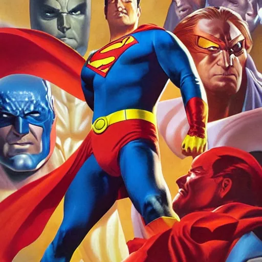 Prompt: a super hero by alex ross