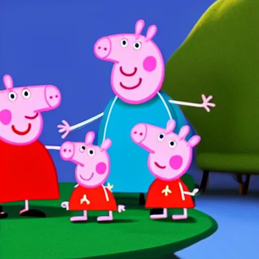 Image similar to a 3 d version of peppa pig, cgi, ultra high quality, 8 k