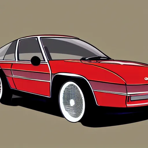 Prompt: Fiat Bertone illustration concept art by Sig Mead