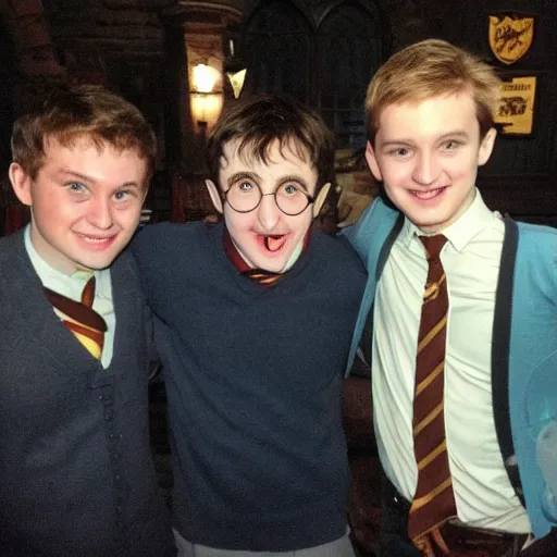 Image similar to harry potter drinking with the lads