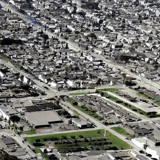 Image similar to san francisco mission dolores park wasteland after nuclear exchange