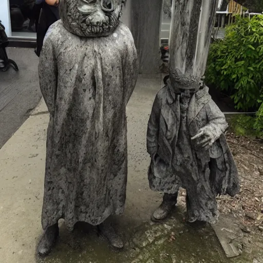 Prompt: photo of a weird creepy statue by Izumi Kato