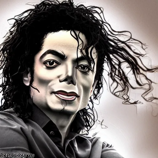 Image similar to michael jackson, creative photo manipulation, photoshop, digital art