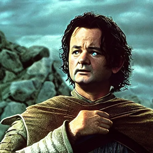 Image similar to bill murray in lord of the rings, movie still, promotional shot