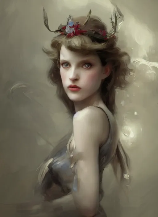 Image similar to character concept portrait of Alice in Wonderland, pale skin, intricate, elegant, digital painting, concept art, smooth, sharp focus, illustration, from Metal Gear, by Ruan Jia and Mandy Jurgens and William-Adolphe Bouguereau, Artgerm