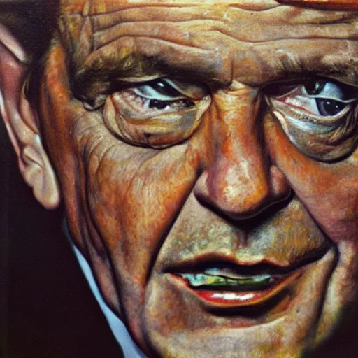 Prompt: high quality high detail painting by lucian freud, hd, portrait of mad jack nicholson, photorealistic lighting