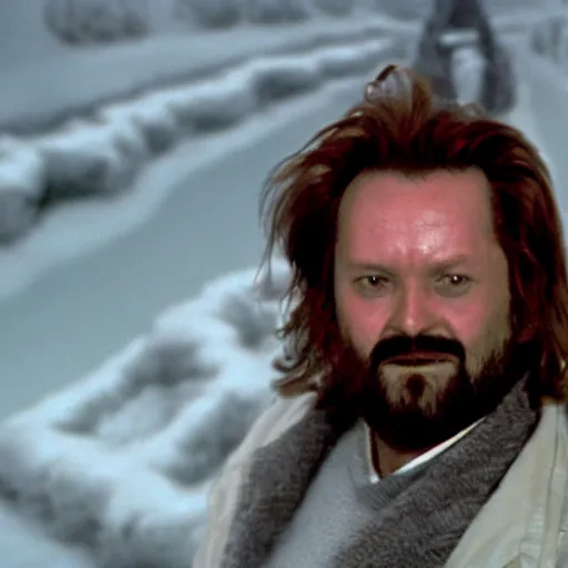 Prompt: a photograph portrait of Macready from The Thing 1982