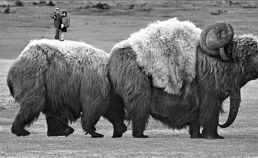 Image similar to Donald Trump in a baby mammoth costume , with an open face