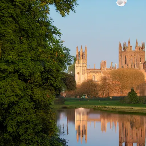 Image similar to moonrise over ely cathedral