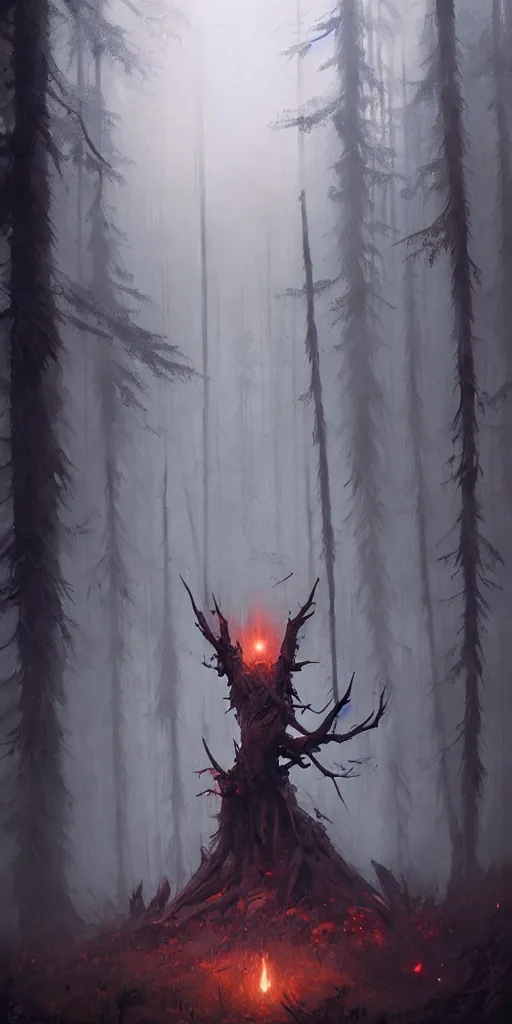 Image similar to Spirit of forest, by Greg Rutkowski