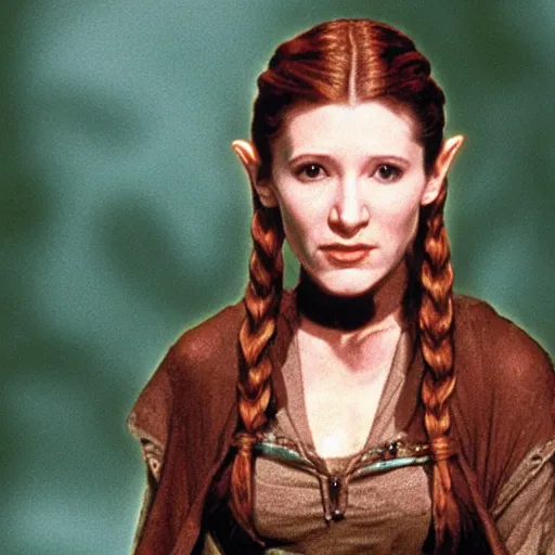 Prompt: young Carrie fisher as Tauriel