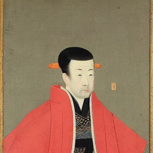 Prompt: portrait of japnese emperor hirohito, dutch golden age painting, 1 6 th century