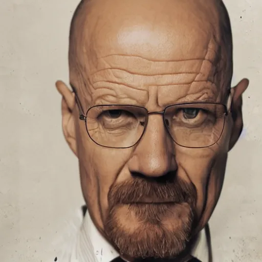 Prompt: !dream Portrait photo of walter white, color, studio lighting