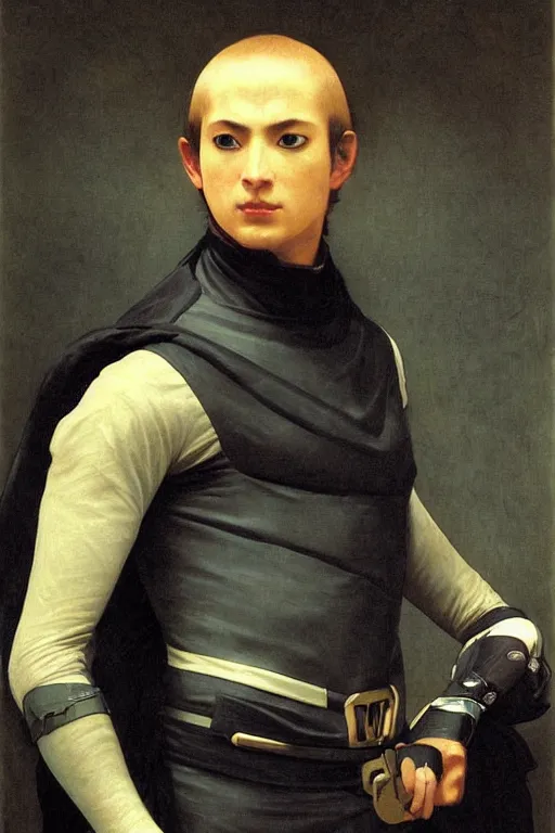 Image similar to portrait of a kamen rider rx, majestic, solemn, by bouguereau