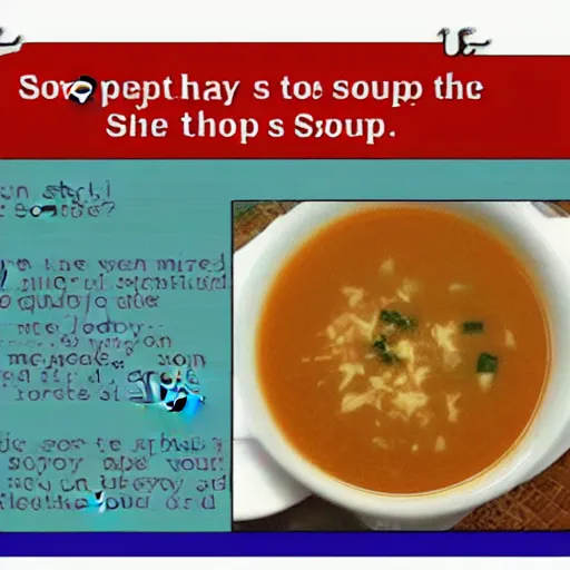 Prompt: Some people stay up for six hours The soup is delicious. It takes six hours to make the soup