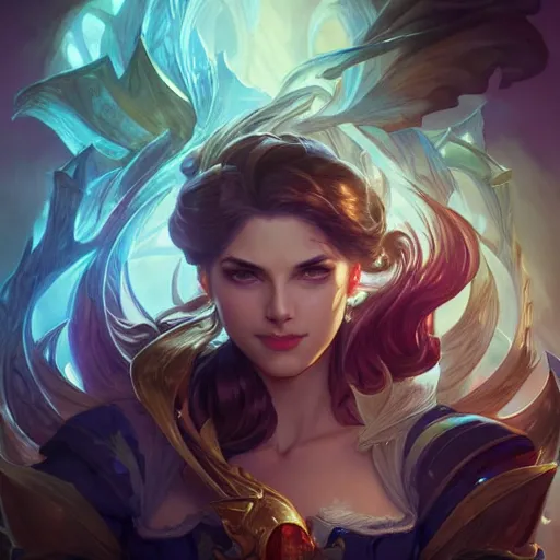 Image similar to perfectly - centered - portrait of league of legends, intricate, highly detailed, digital painting, artstation, concept art, smooth, sharp focus, illustration, unreal engine 5, 8 k, art by artgerm and greg rutkowski and alphonse mucha