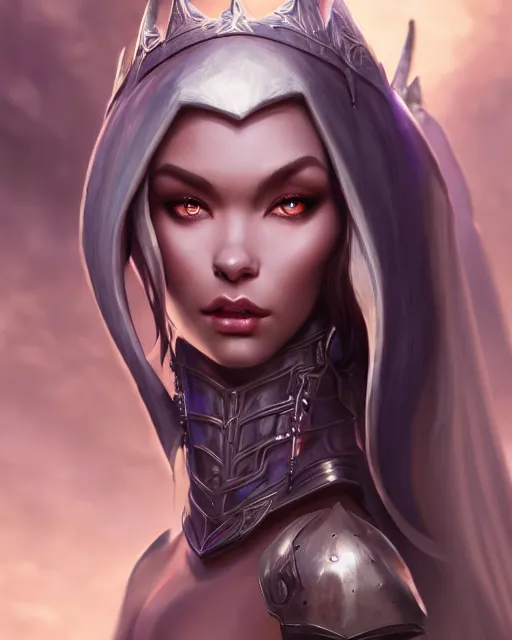 Image similar to madison beer dark elf princess, highly detailed, d & d, fantasy, highly detailed, digital painting, trending on artstation, concept art, sharp focus, illustration, global illumination, shaded, art by artgerm and greg rutkowski and fuji choko and viktoria gavrilenko and hoang lap