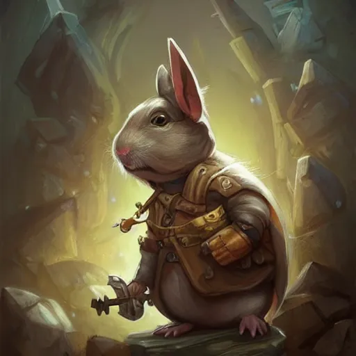 Image similar to cute little anthropomorphic Guinea Pig Battlefield I cover art, ultra wide lens shot , tiny, small, short, cute and adorable, pretty, beautiful, DnD character art portrait, matte fantasy painting, DeviantArt Artstation, by Jason Felix by Steve Argyle by Tyler Jacobson by Peter Mohrbacher, cinematic lighting