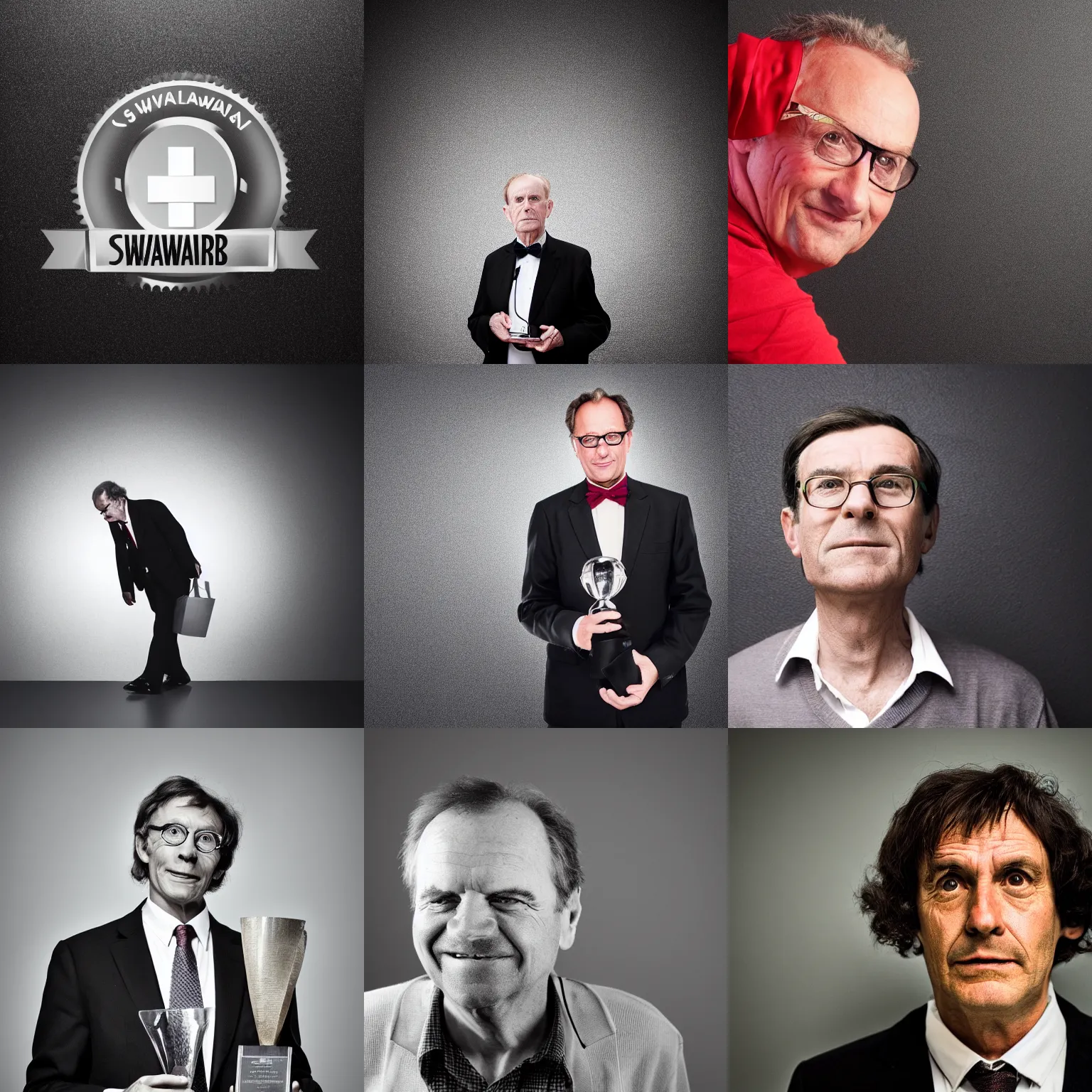 Prompt: Award-winning photograph of a Swiss Man black background