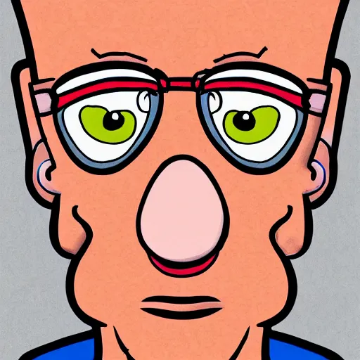 Prompt: handsome squidward, male portrait, colorful, cartoon style