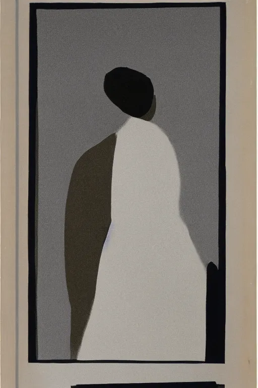 Image similar to man looking at his reflection in the mirror, 1960’s minimalist advertising illustration, painterly, expressive brush strokes