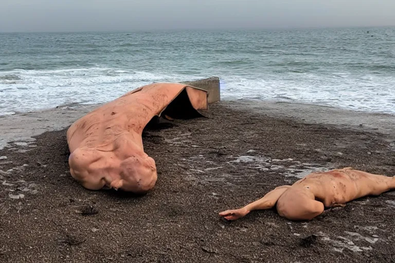 Image similar to lamboo dead body on the beach