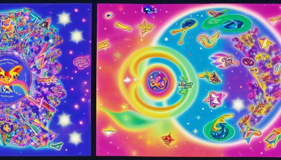 Image similar to the two complementary forces that make up all aspects and phenomena of life, by Lisa Frank,