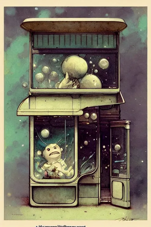 Prompt: ( ( ( ( ( 1 9 5 0 s retro science fiction shopfront. muted colors. ) ) ) ) ) by jean - baptiste monge!!!!!!!!!!!!!!!!!!!!!!!!!!!!!!