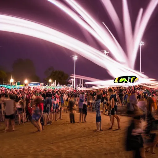 Image similar to podracing long exposure under night lights huge crowds hyperrealistic award - winning photography nikon