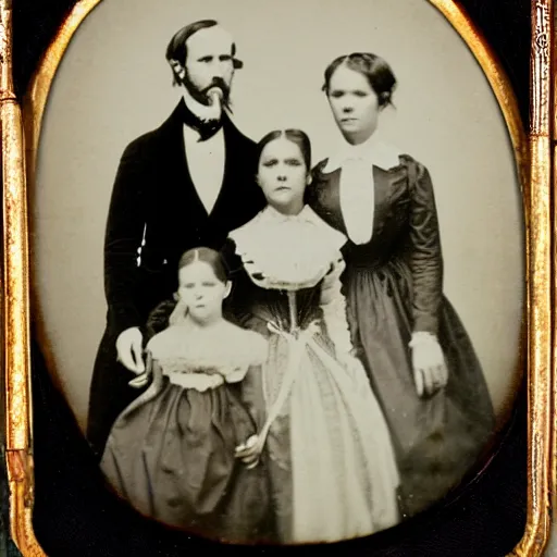 Image similar to 1 8 0 0 s family taking a portrait with a ghost, historical photograph