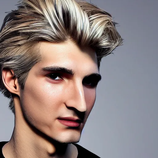 Image similar to really handsome gigachad xqc, portrait photograph : : realistic : : 1 dslr : : 1 - - quality 2