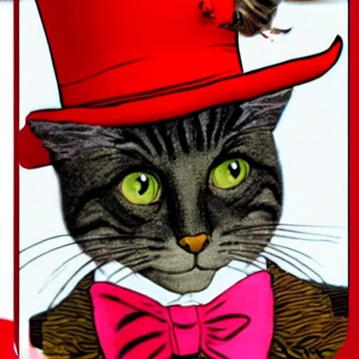 Prompt: cat in the hat as willy wonka