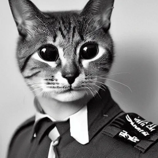 Prompt: a photo of a cat wearing a pilot's uniform