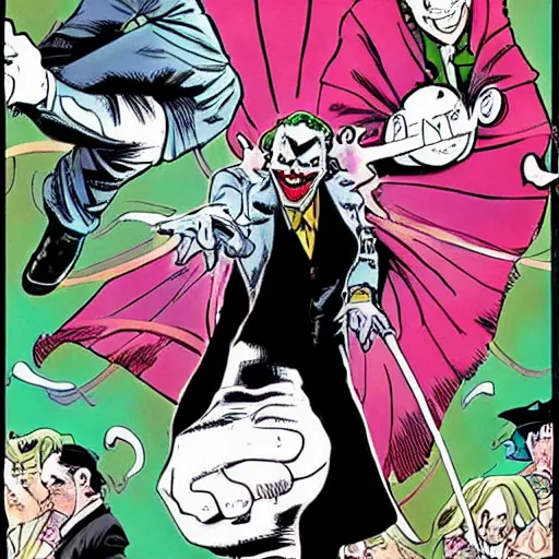 Image similar to the joker, by alan moore and akira toriyama