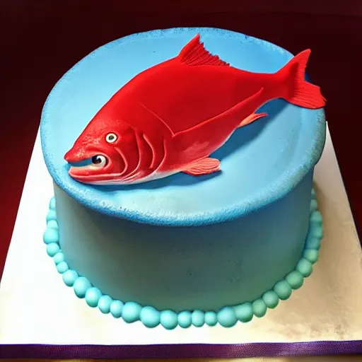 Image similar to Trout birthday cake