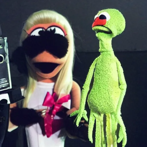 Image similar to Lady Gaga as a muppet