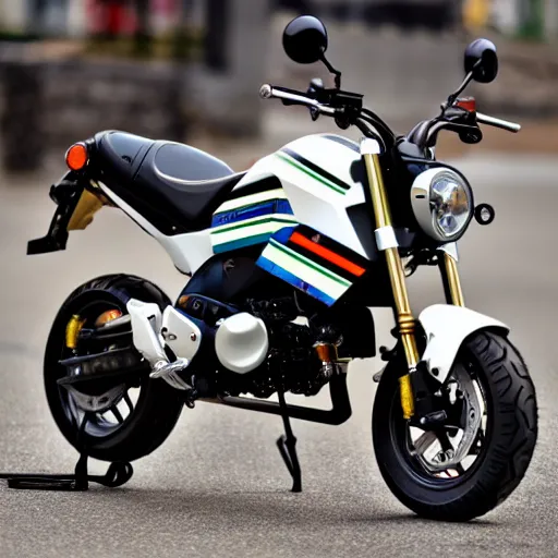 Prompt: a modified honda grom, motorcycle, minimoto, bikeexif, highly detailed