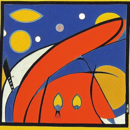 Image similar to Liminal space in outer space by Jamini Roy