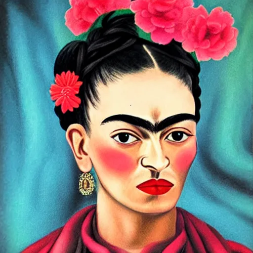 Prompt: pretty Frida Kahlo