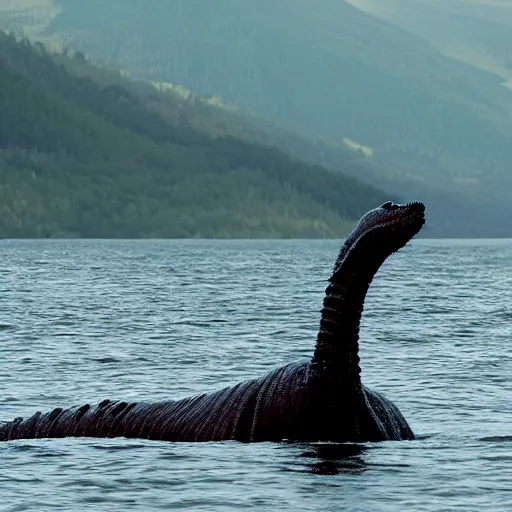 Prompt: lochness monster sighting