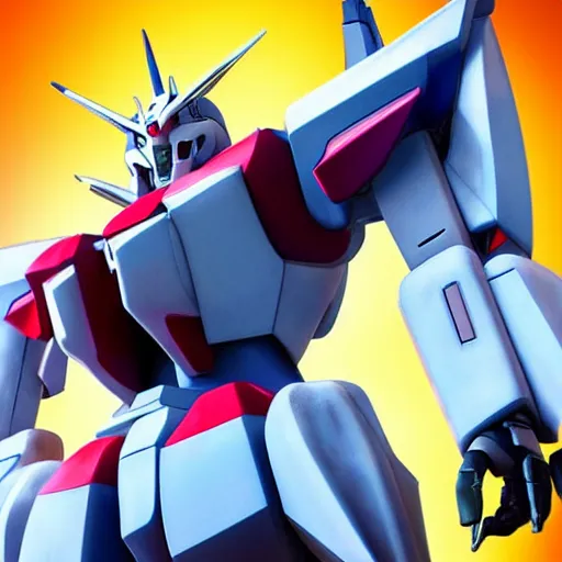 Prompt: 3 d render of a gundam, superb resolution, fantasy, dreamy