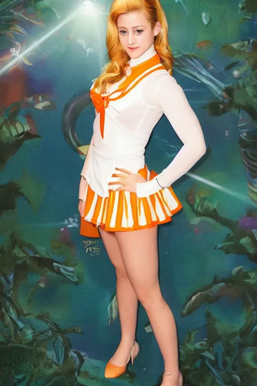 Prompt: Lili Reinhart as Sailor Venus