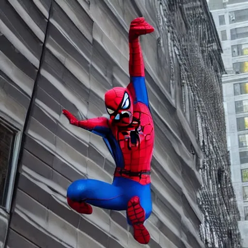 Image similar to high-res photo of a ted bear as Spider Man