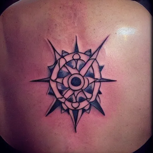 Image similar to a small oneliner tattoo!! representing goa, psytrance and music