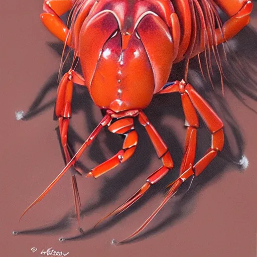 Image similar to monkey lobster. hyperdetailed photorealism